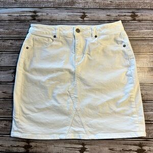 Denim White Mini Skirt